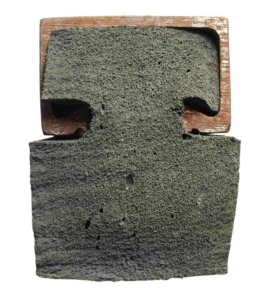 K9002-1 RUBBER MOOS CAOUTCHOUC NATURAL WITH GROOVES 60x50mm 