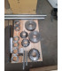 Pins, gears and bushings for lifting tongs