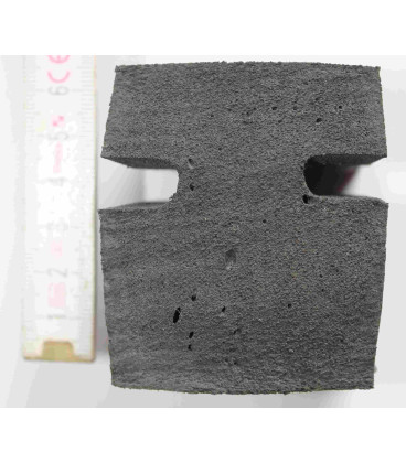 K9002-1 RUBBER MOOS CAOUTCHOUC NATURAL WITH GROOVES 60x50mm 